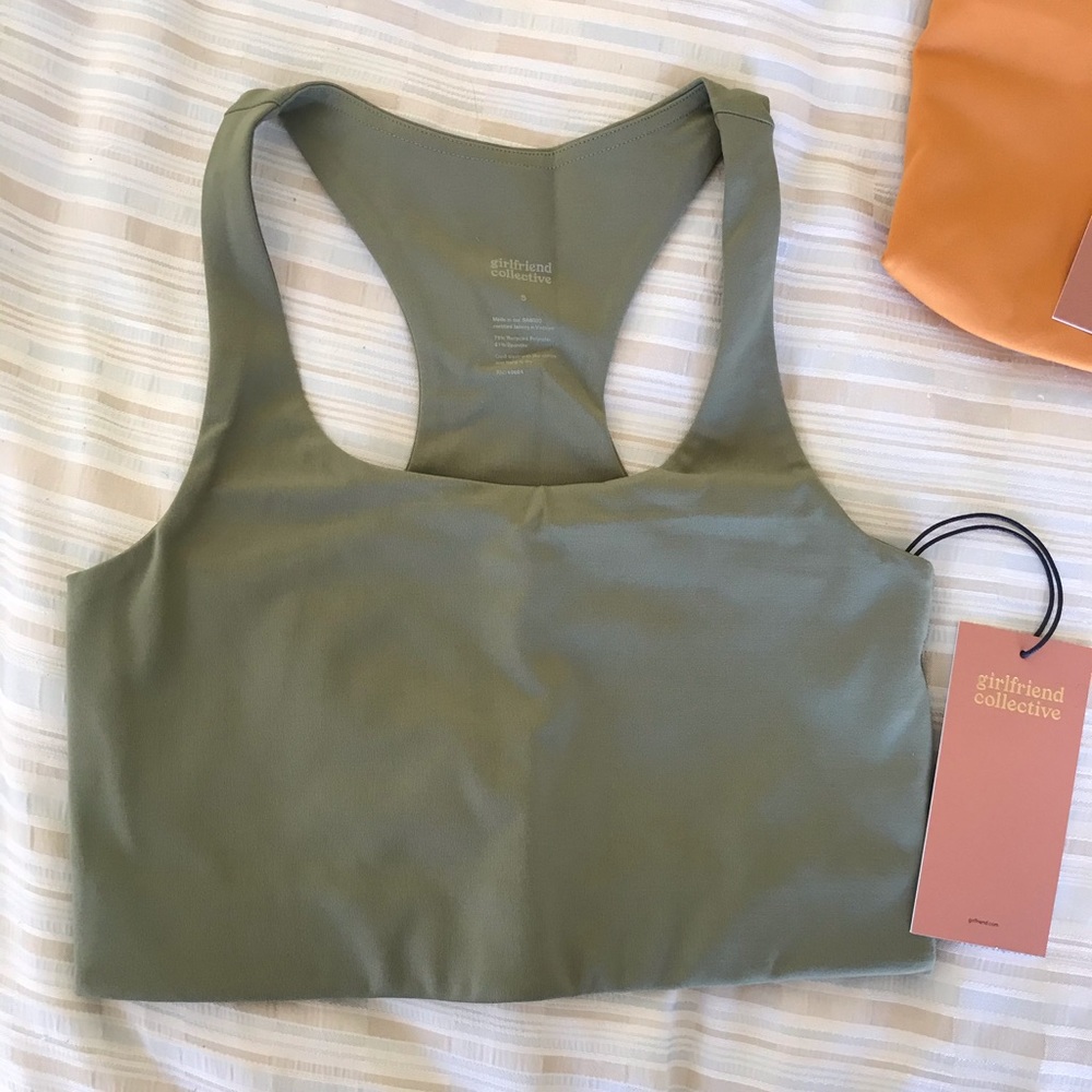 Girlfriend Collective Paloma Bra in Olive